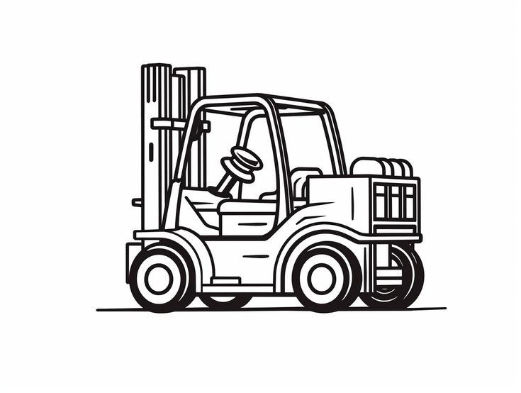 Forklift Boyama Sayfası
