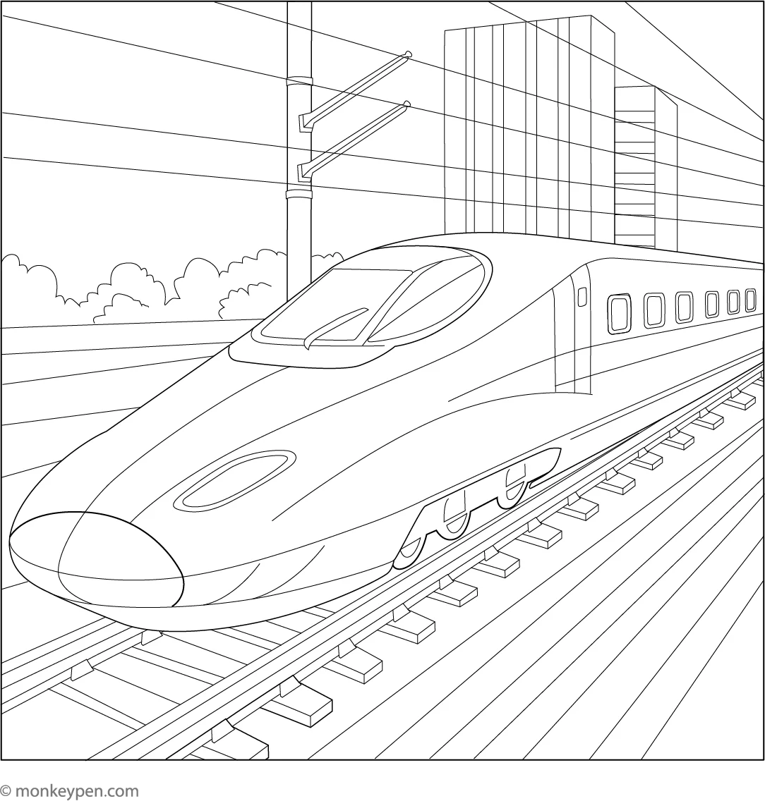 Hızlı Tren Boyama Sayfası