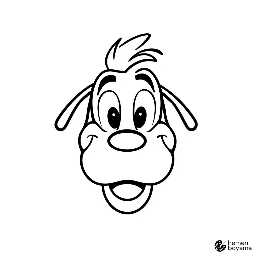 Komik Goofy Boyama Sayfası