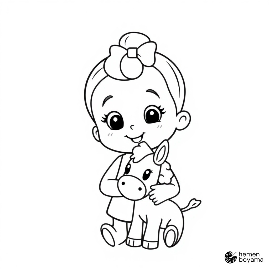 Anais Eşek Oyuncağı Boyama Sayfası