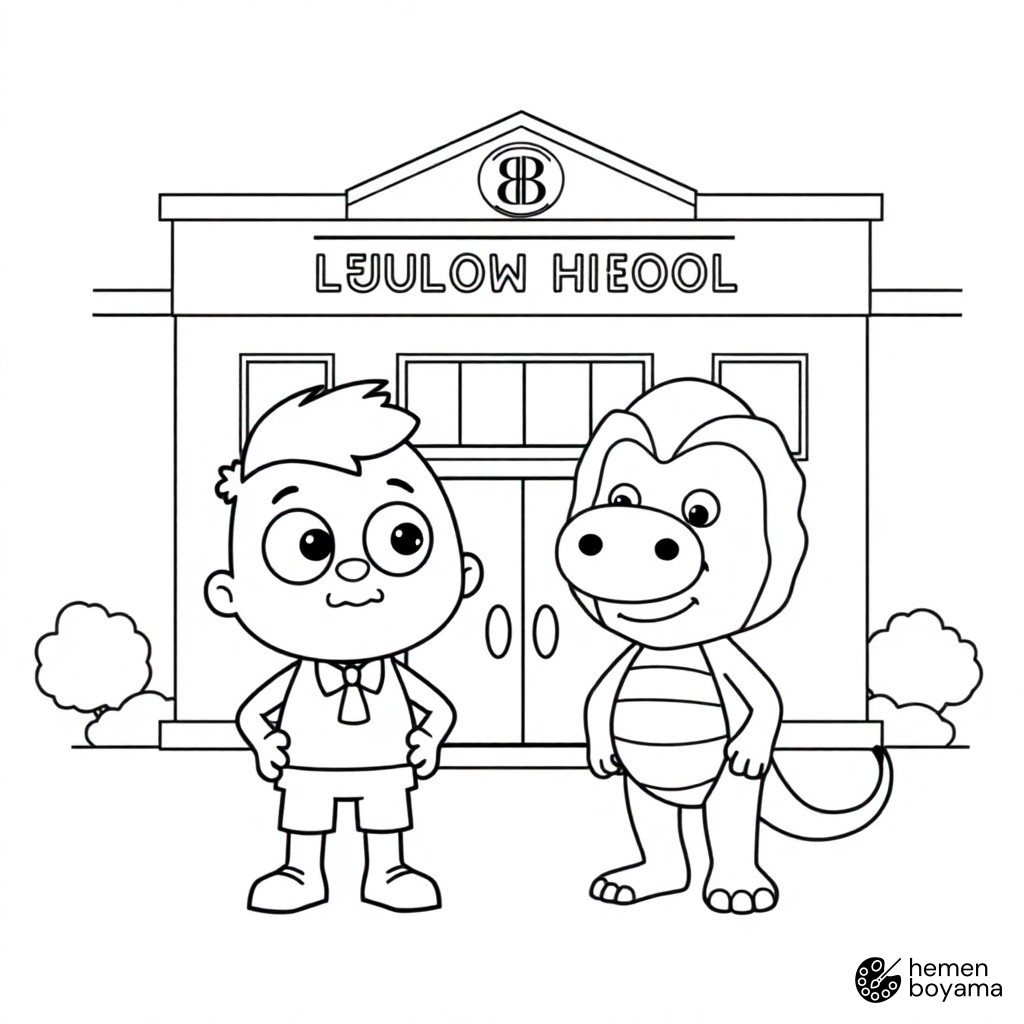 Elmore Lisesi Boyama Sayfası