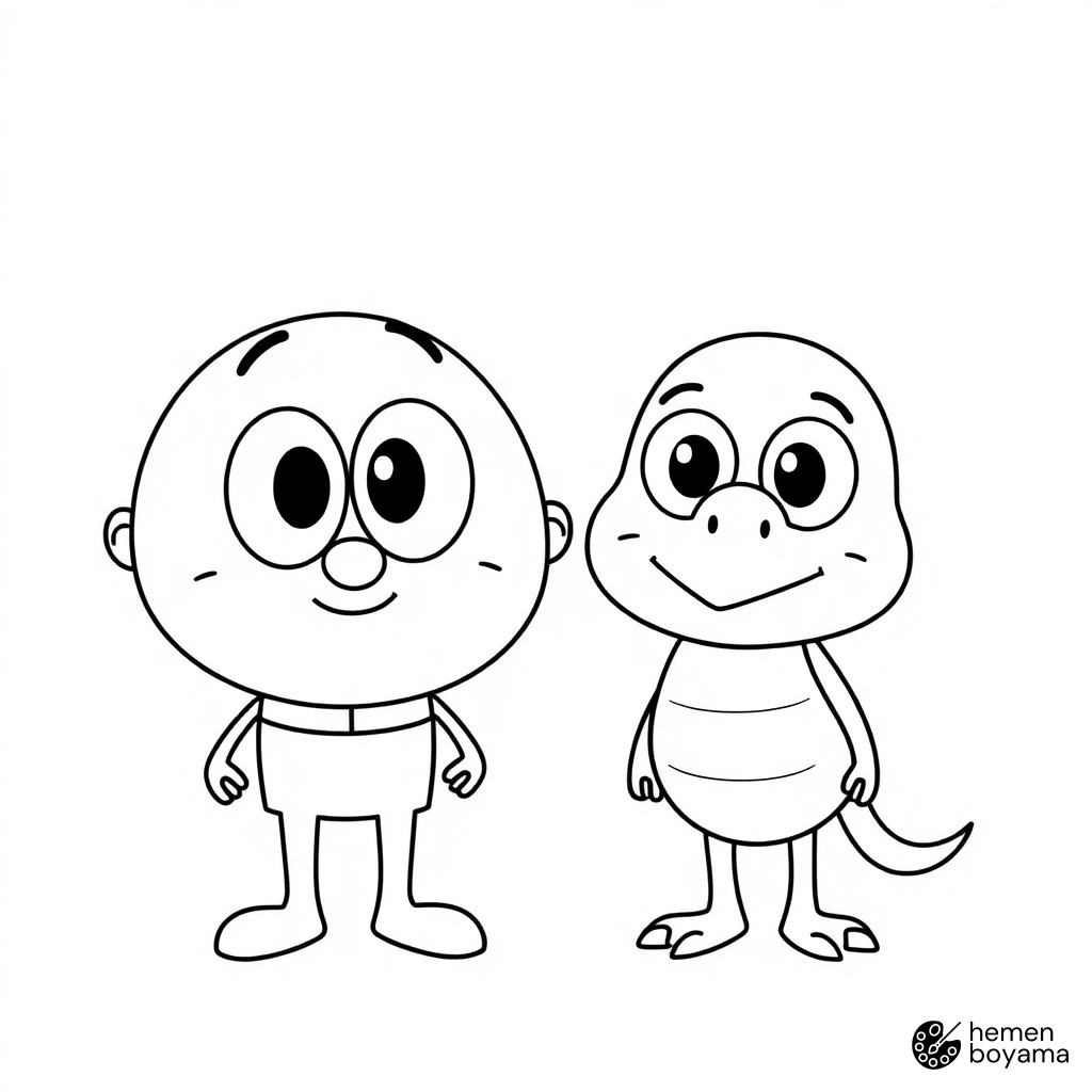 Gumball ve Darwin Boyama Sayfası
