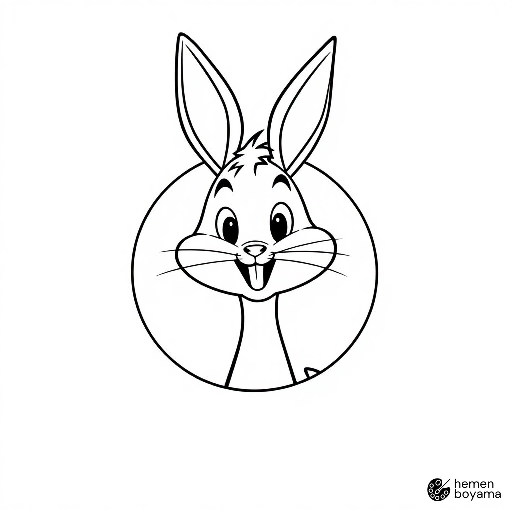 Bugs Bunny Deliği Boyama Sayfası