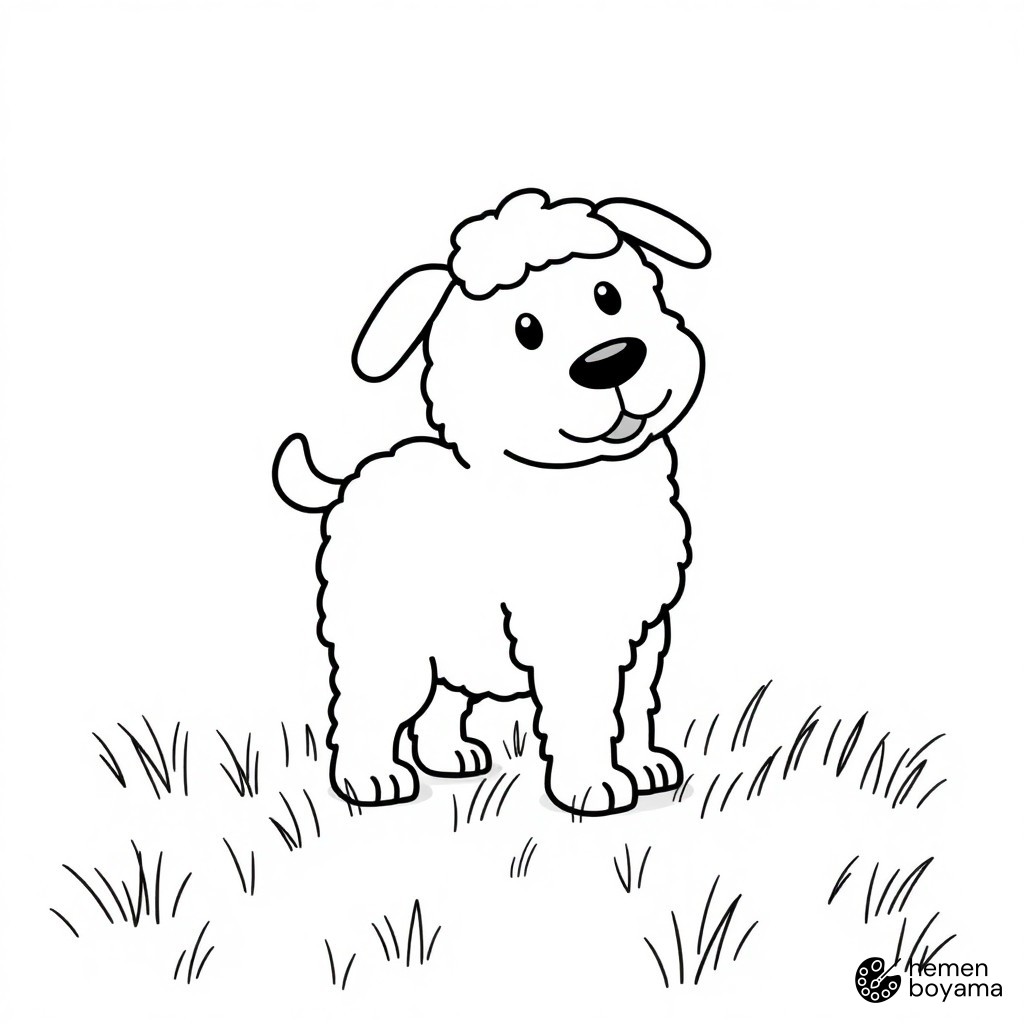 Çoban Köpeği Barnyard Boyama Sayfası