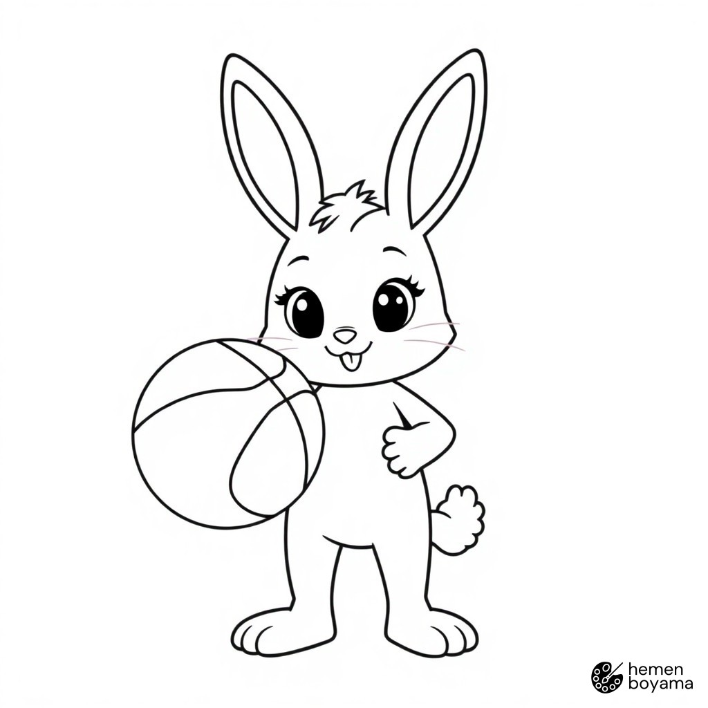Lola Bunny Basketbol Boyama Sayfası