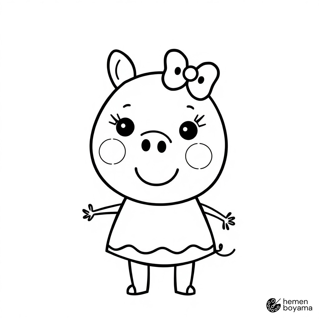 Petunia Pig Boyama Sayfası