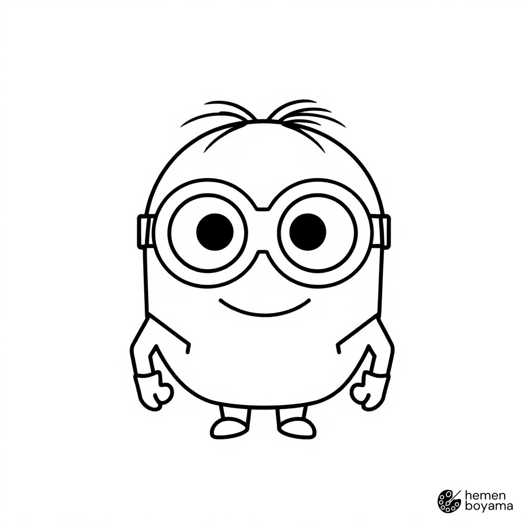 Minyonlar Logosu Boyama Sayfası