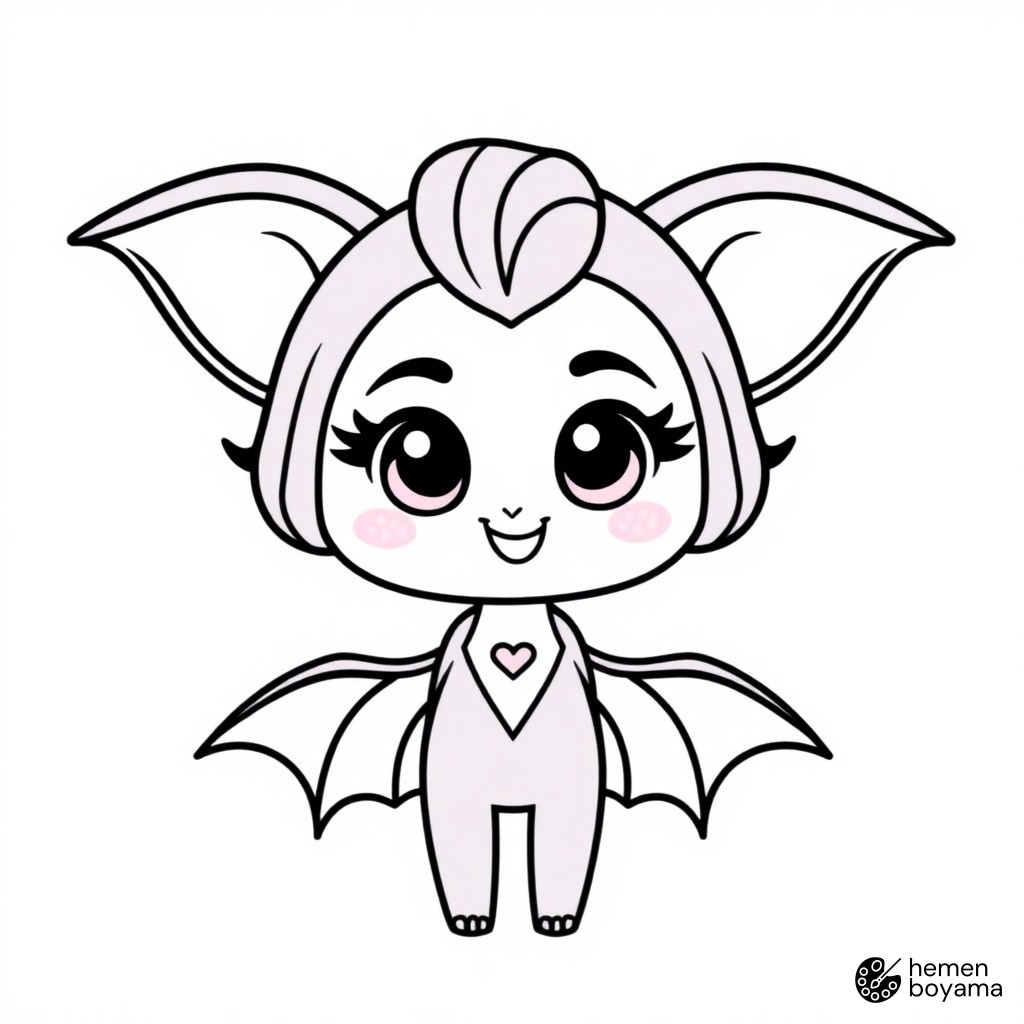 Draculaura Yarasa Hali Boyama Sayfası