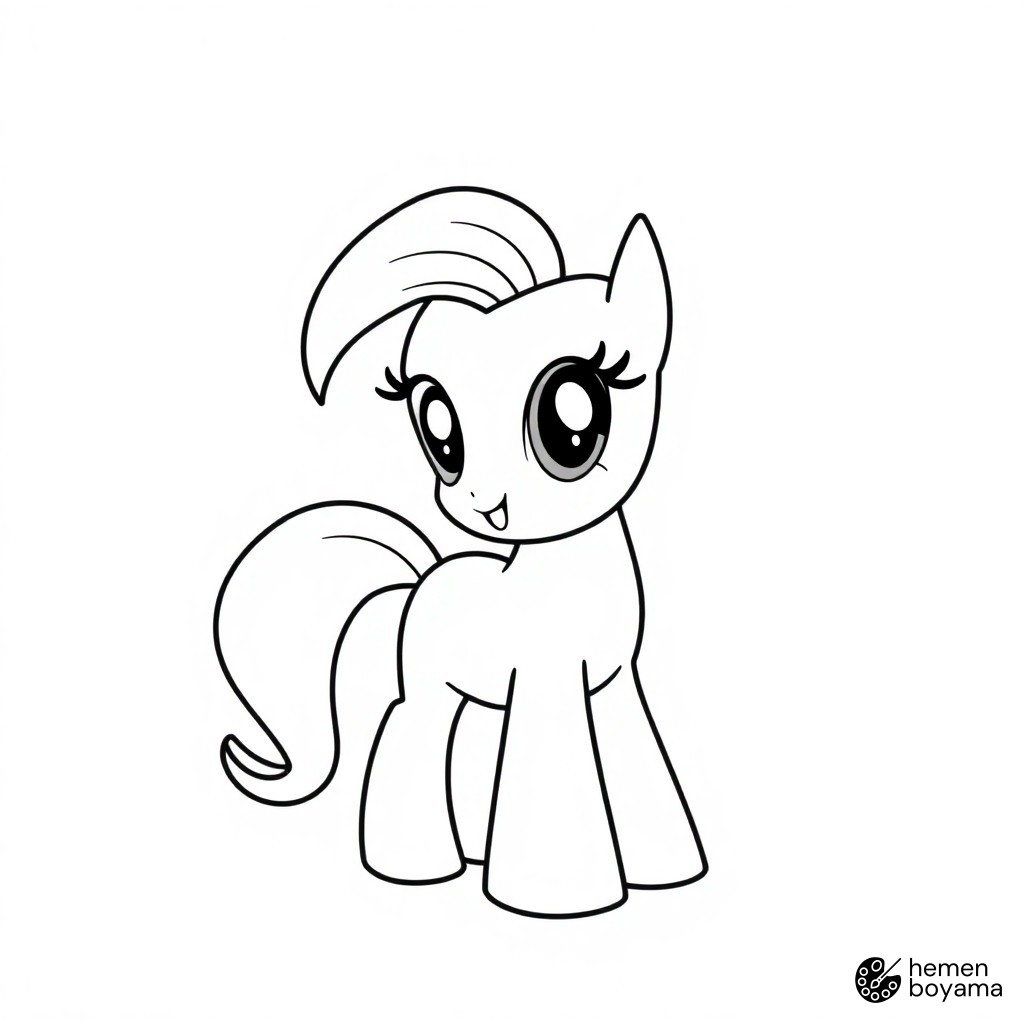 Fluttershy ve Hayvanları Boyama Sayfası