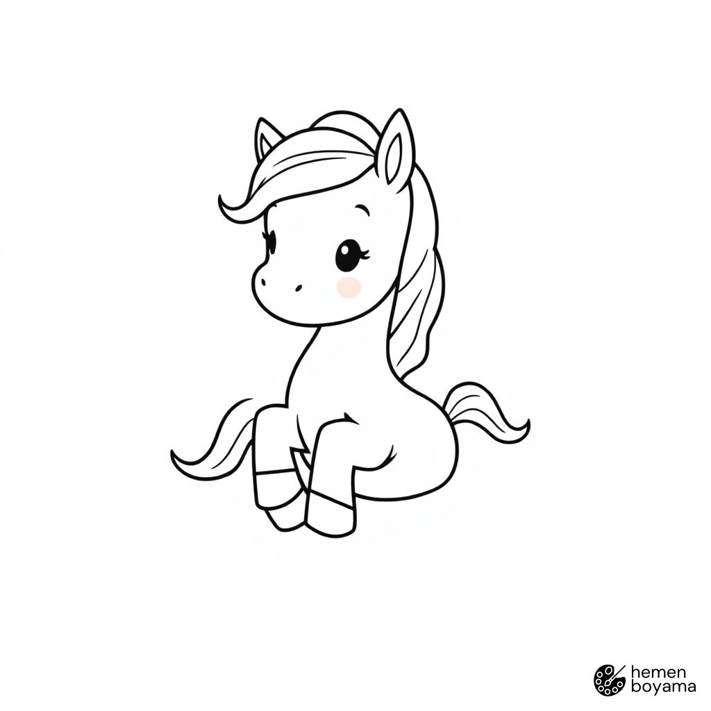 Pony Dans Sahnesi Boyama Sayfası