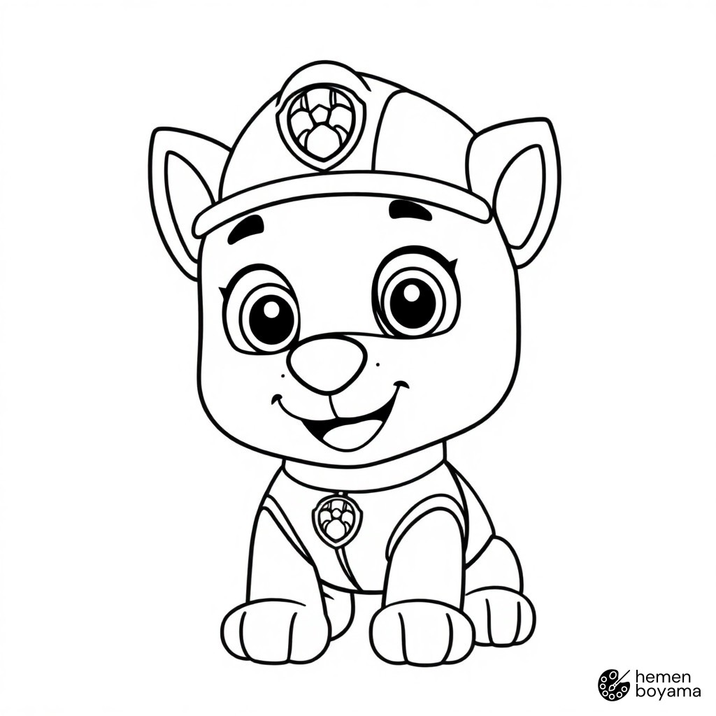 PAW Patrol Görevde Boyama Sayfası