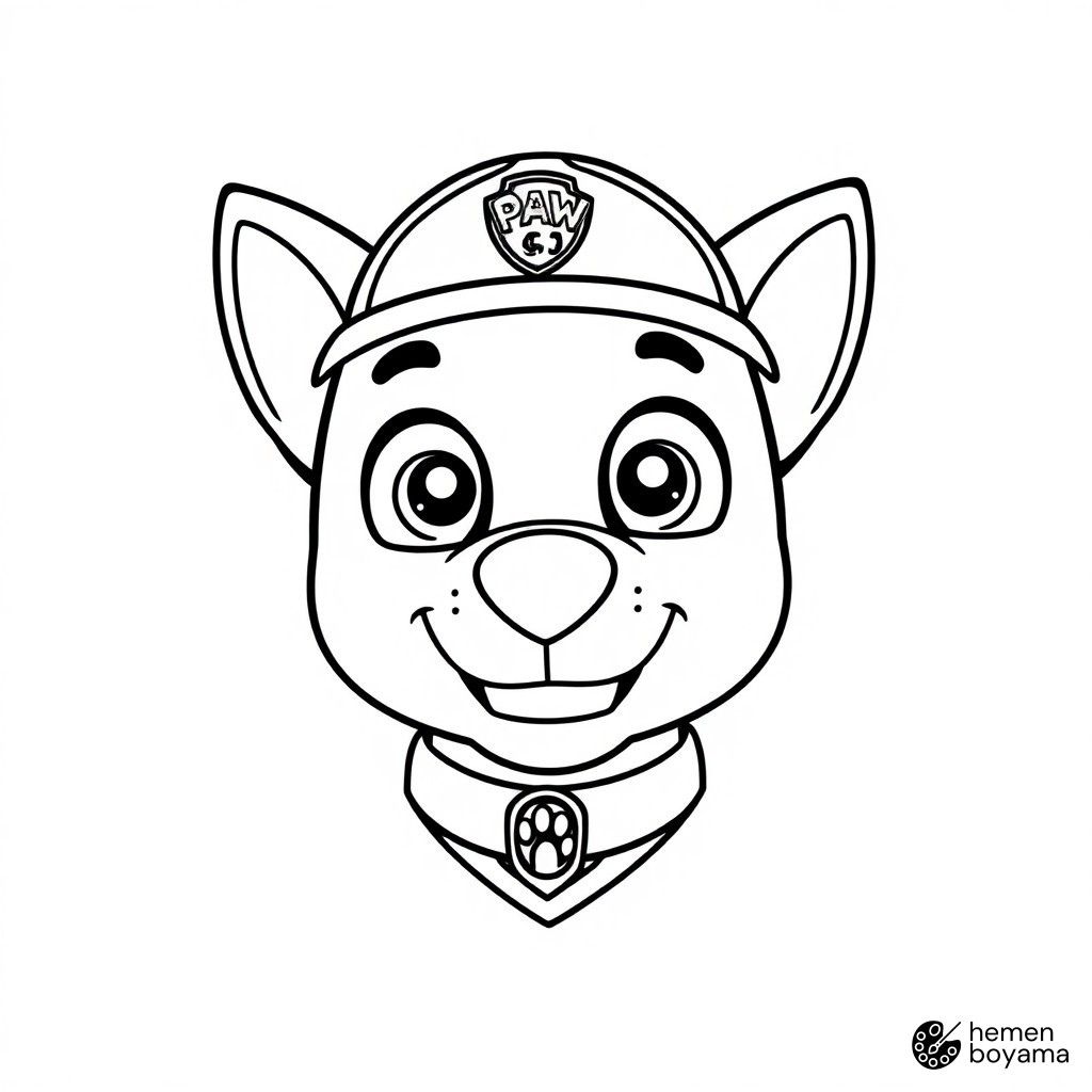 PAW Patrol Logosu Boyama Sayfası