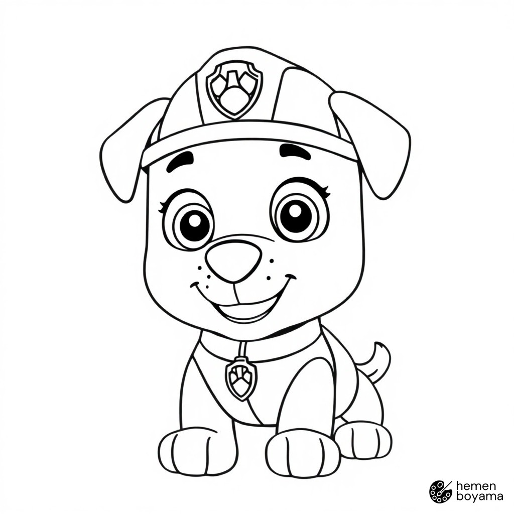 Yavru Köpek Marshall Boyama Sayfası