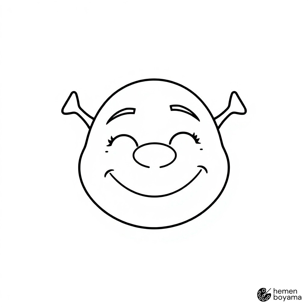 Shrek Logosu Boyama Sayfası