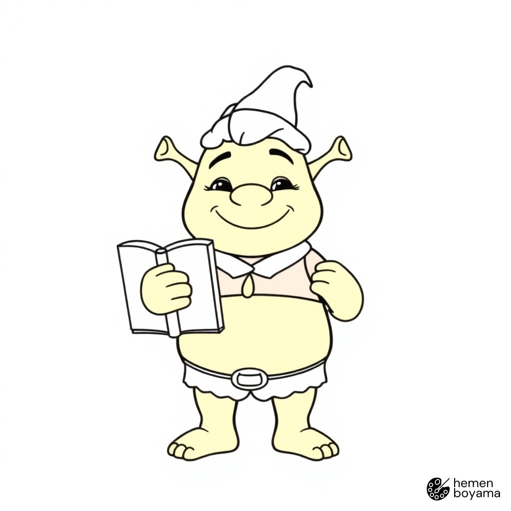 Sihirli Kitap Boyama Sayfası
