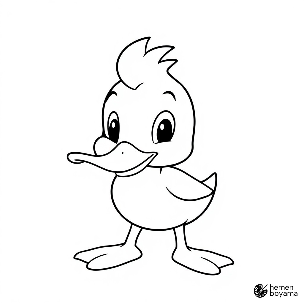 Ördek Quacker Boyama Sayfası