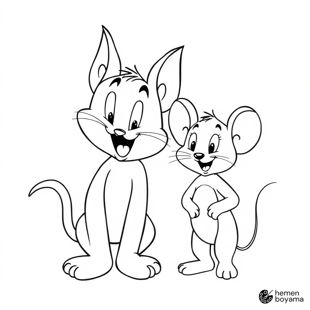 Tom ve Jerry Boyama Sayfası