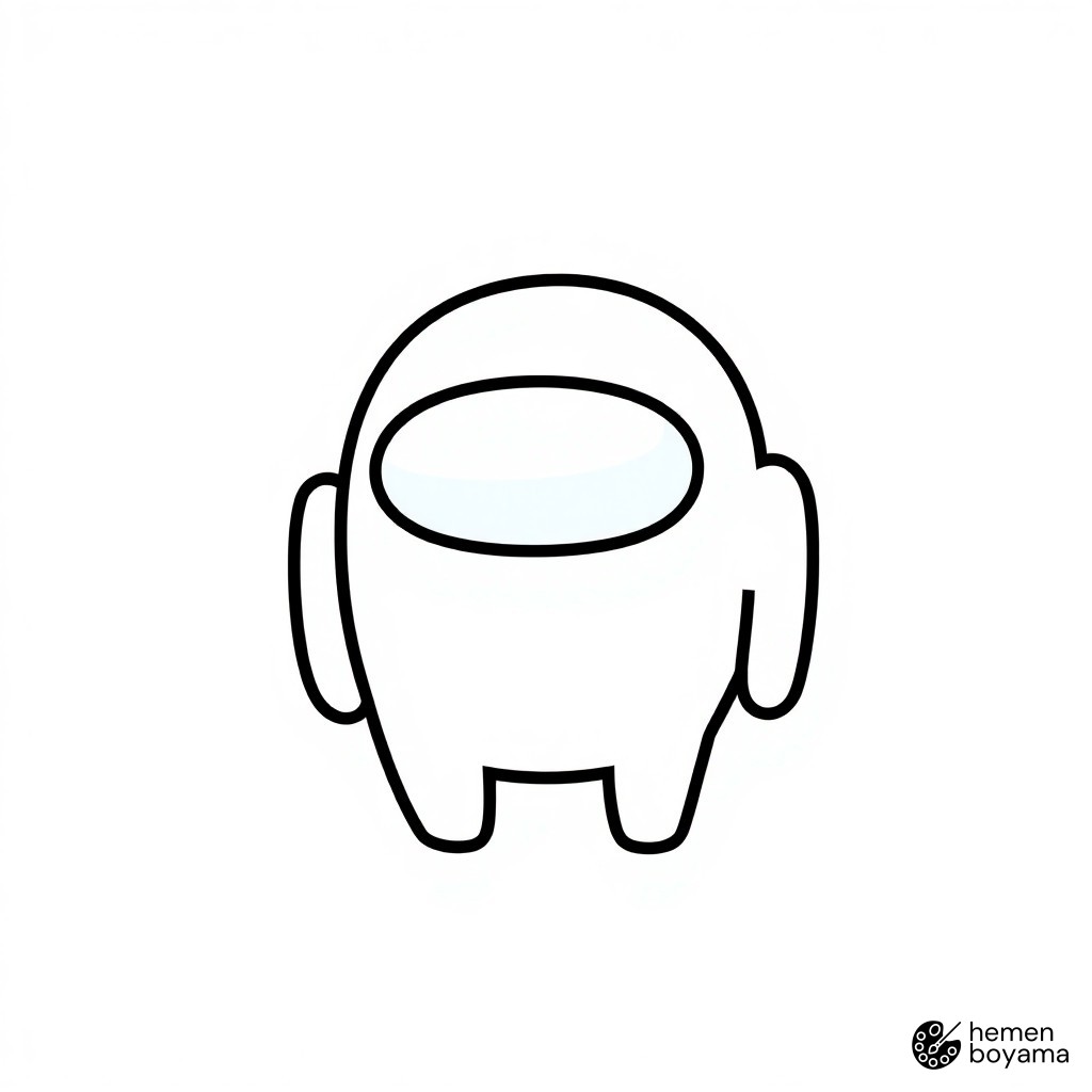 Among Us Logosu Boyama Sayfası