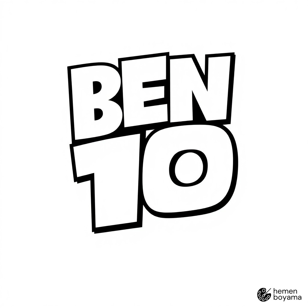 Ben 10 Logosu Boyama Sayfası