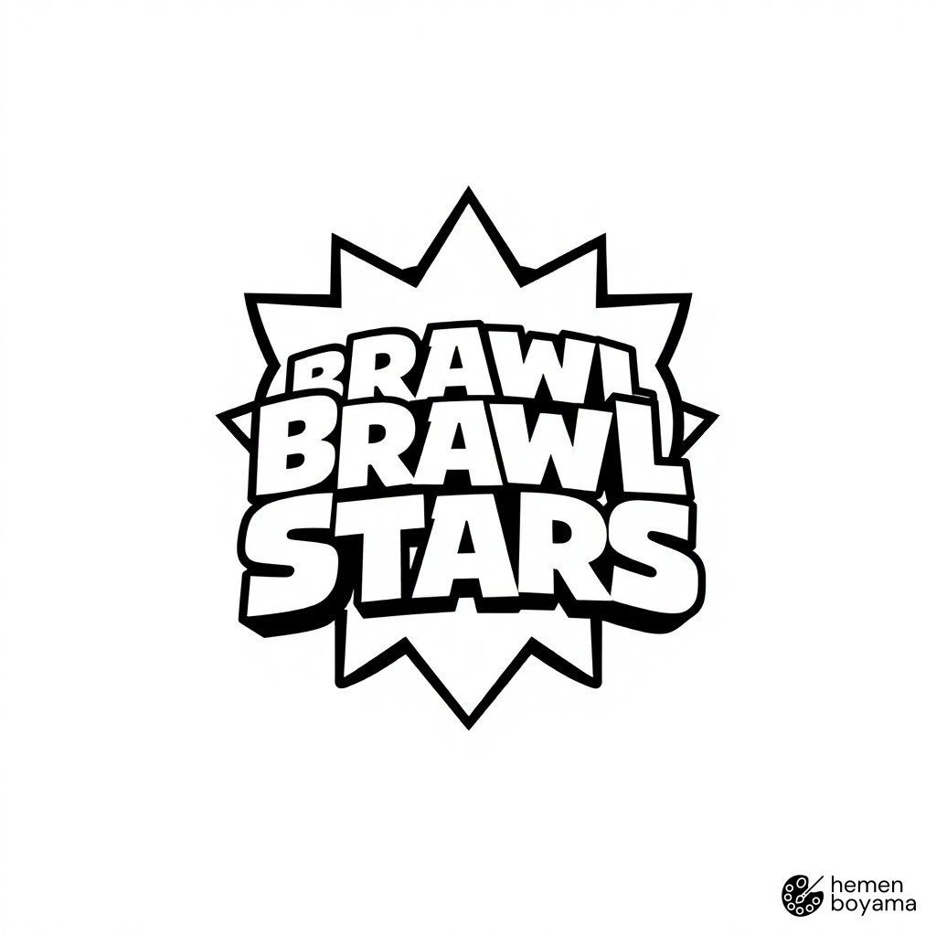 Brawl Stars Logosu Boyama Sayfası
