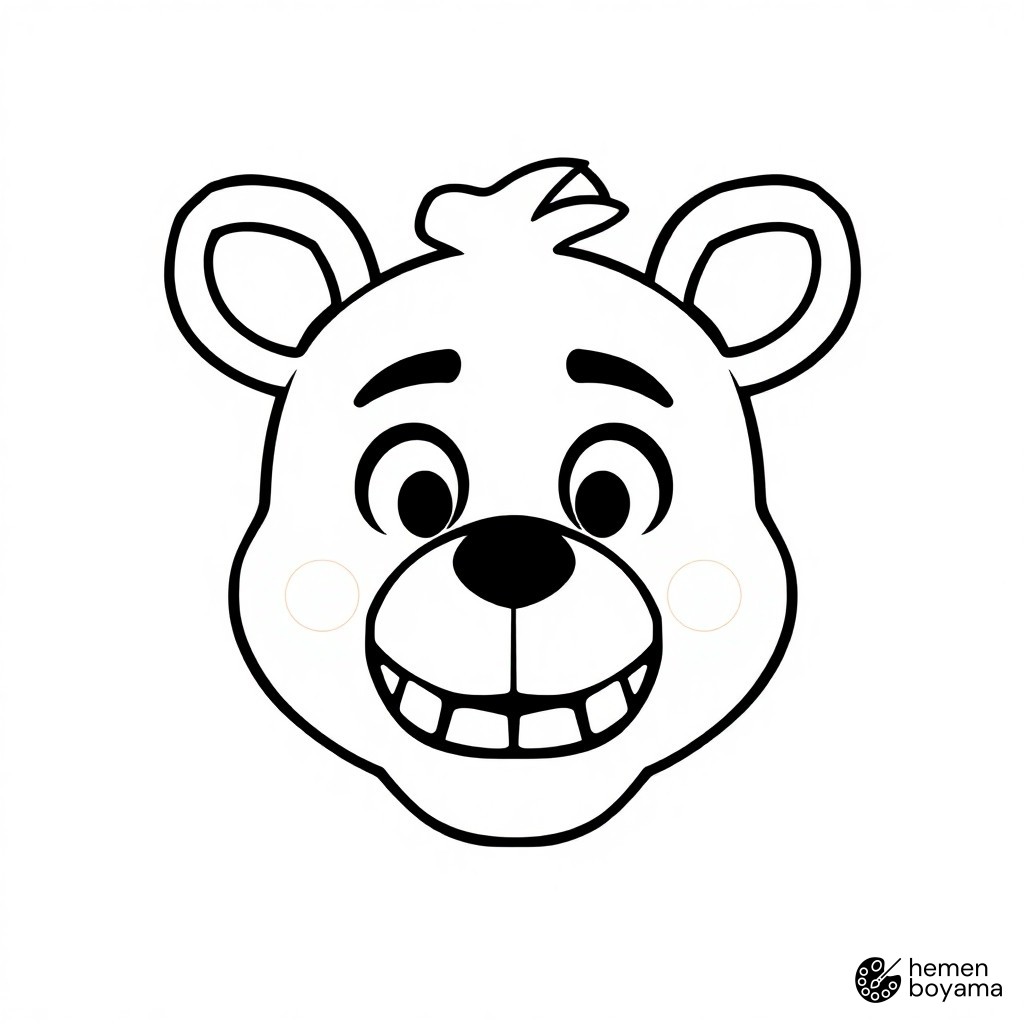 FNAF Logosu Boyama Sayfası