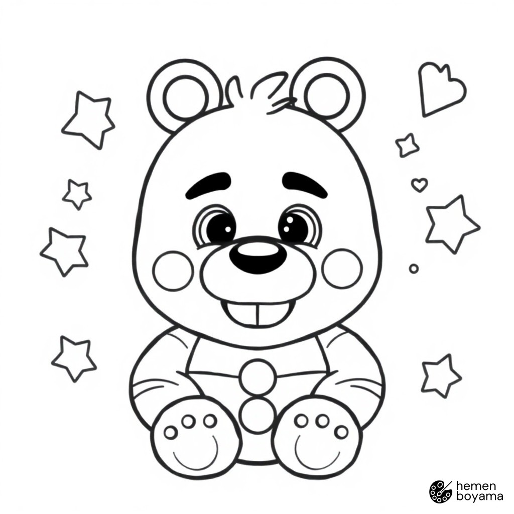 FNAF Peluş Oyuncak Boyama Sayfası
