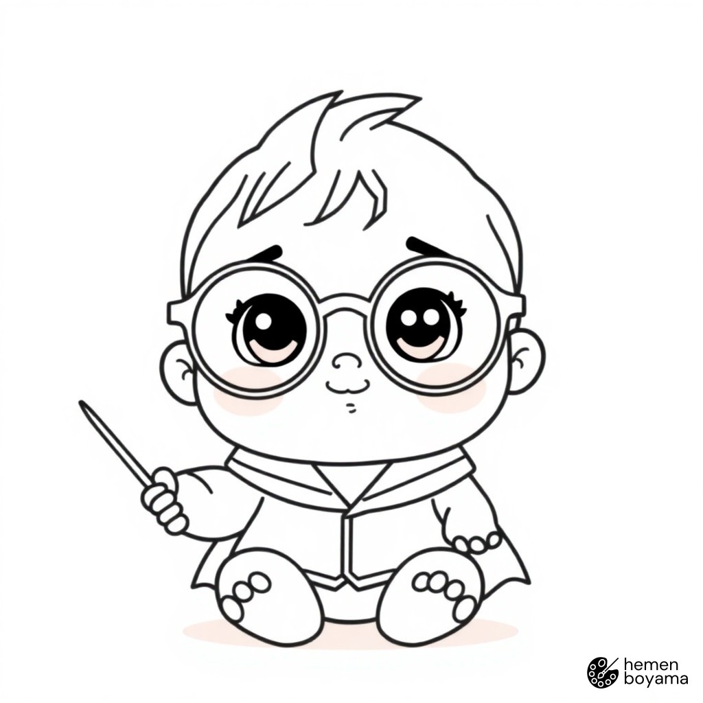 Harry Potter Kitapları Boyama Sayfası