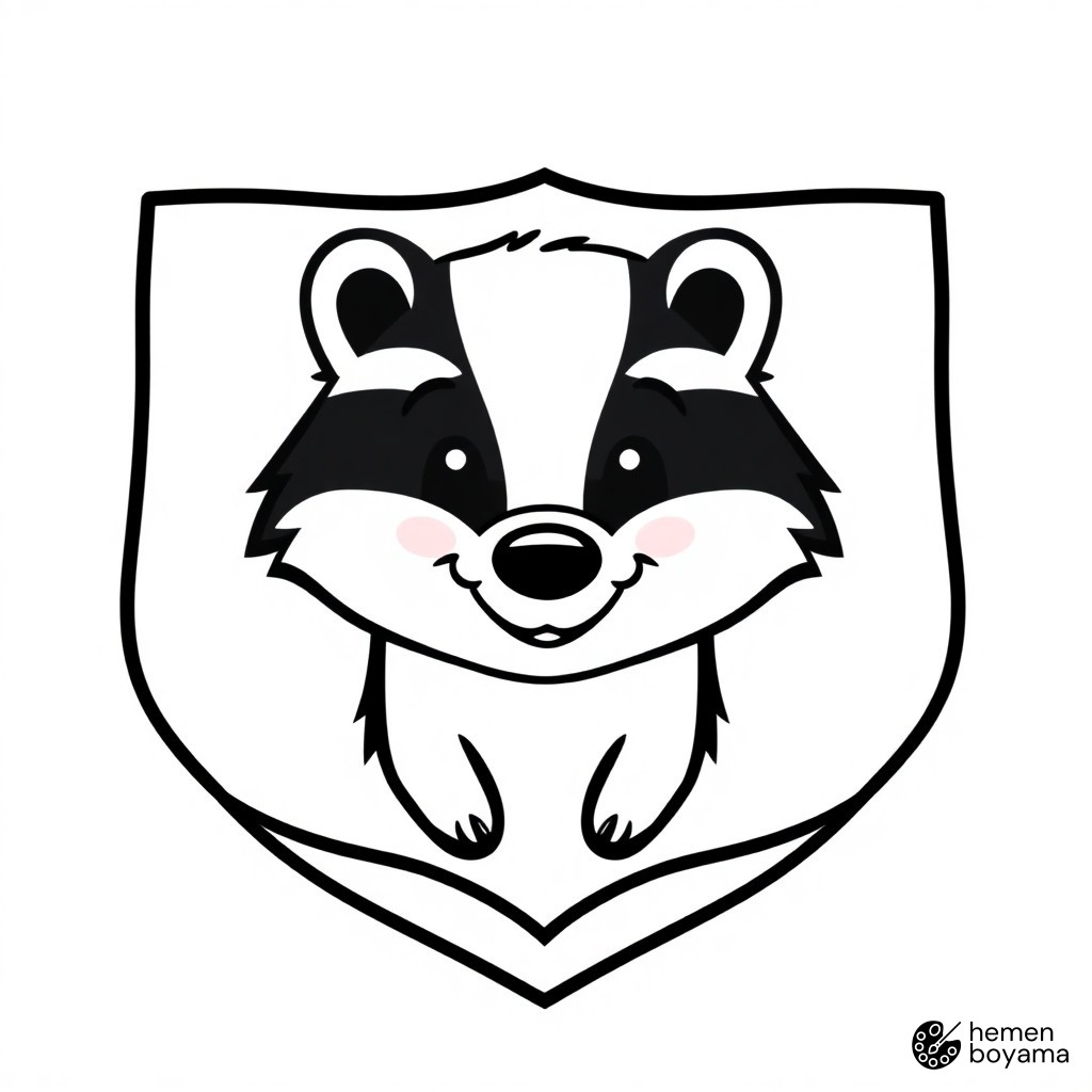 Hufflepuff Arması Boyama Sayfası