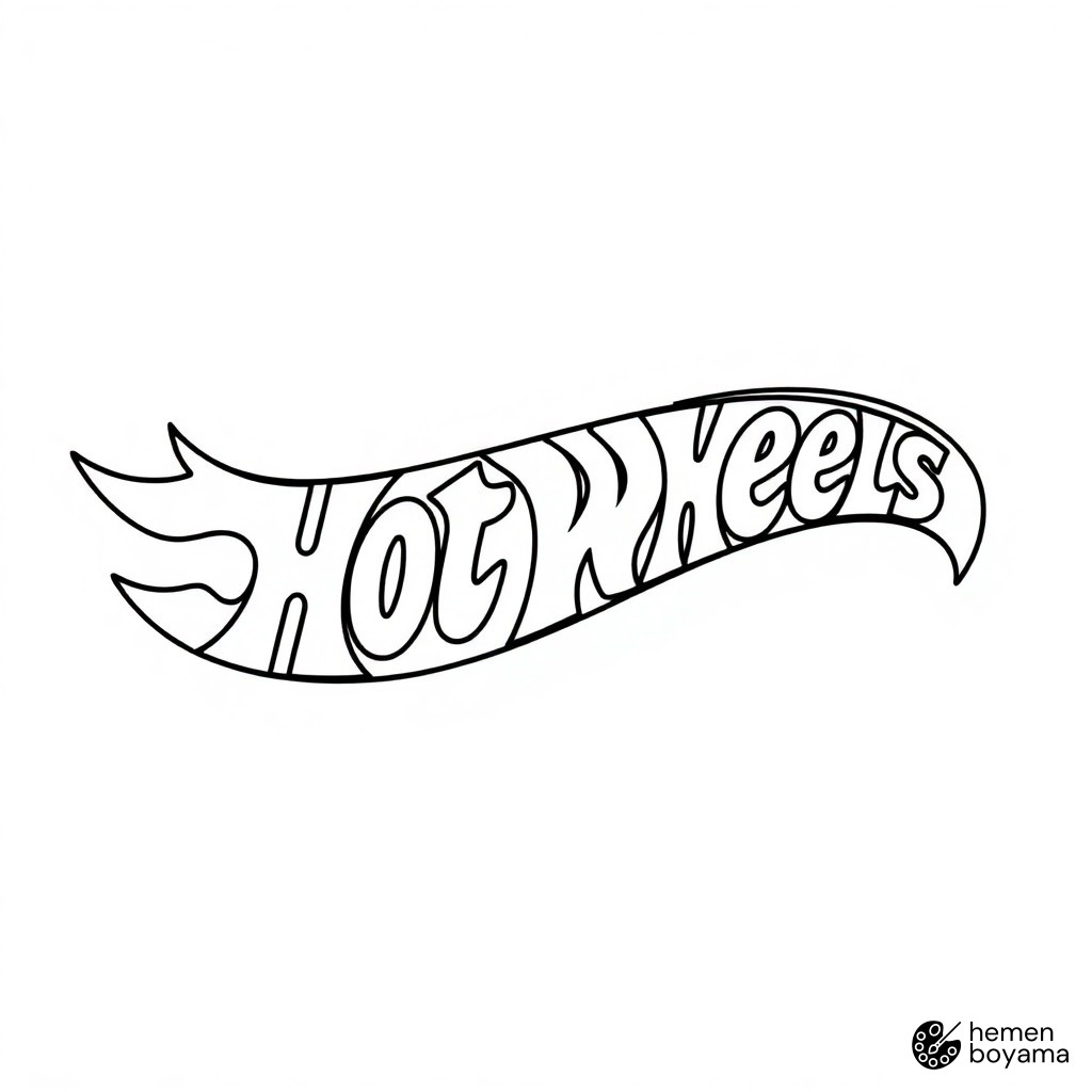 Hot Wheels Logosu Boyama Sayfası