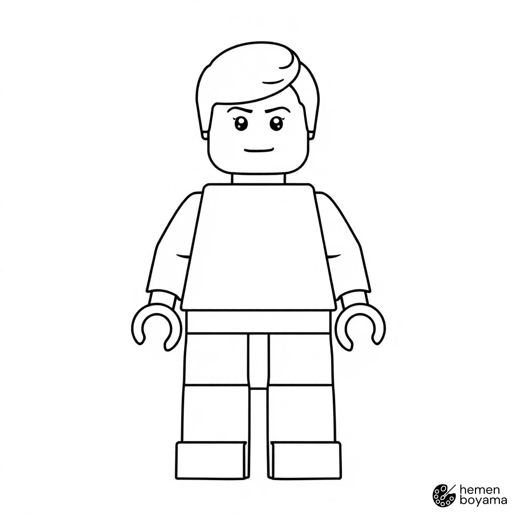LEGO Erkek Minifigür Boyama Sayfası
