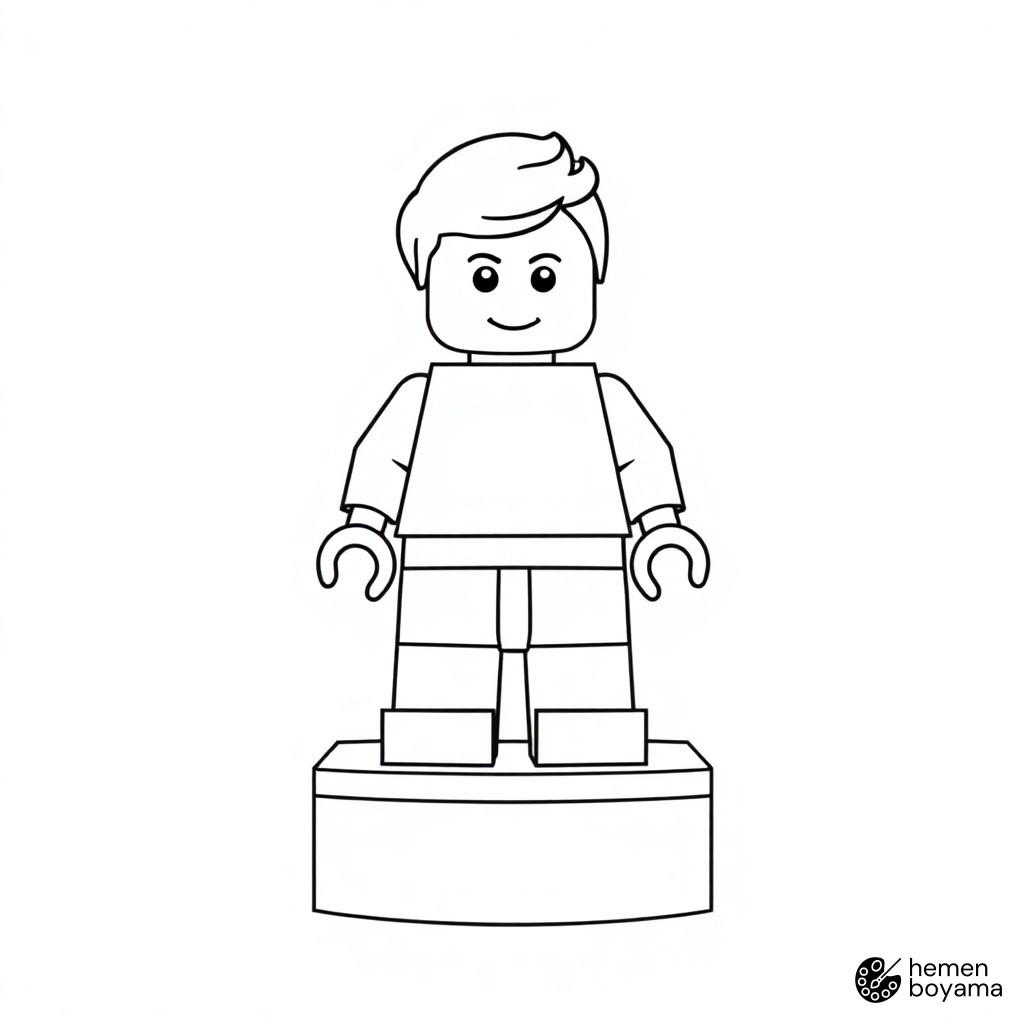 LEGO Figür Standı Boyama Sayfası