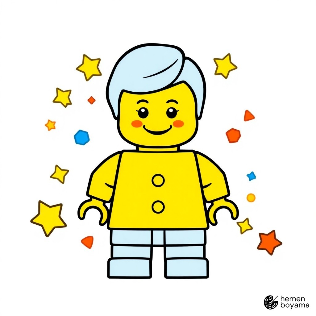 LEGO Minifigür Logosu Boyama Sayfası