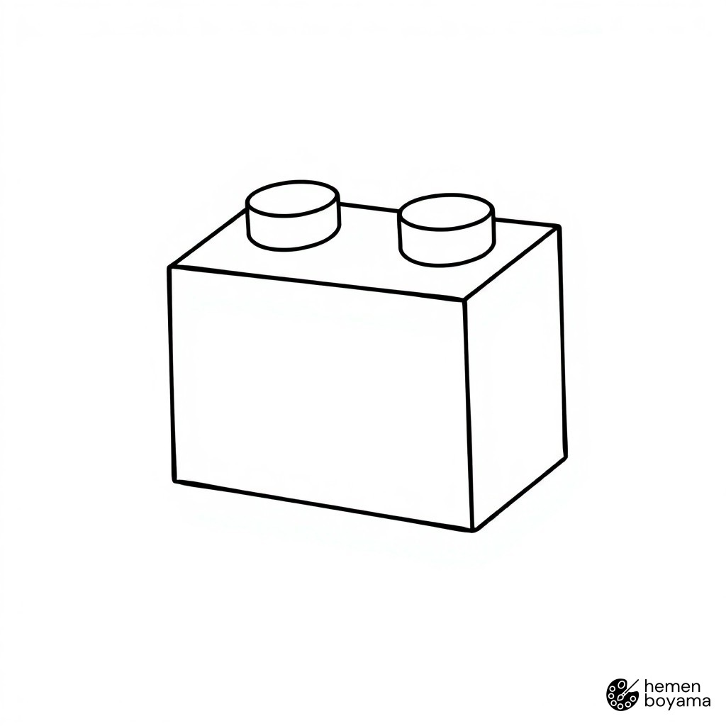 LEGO Yapım Şeması Boyama Sayfası