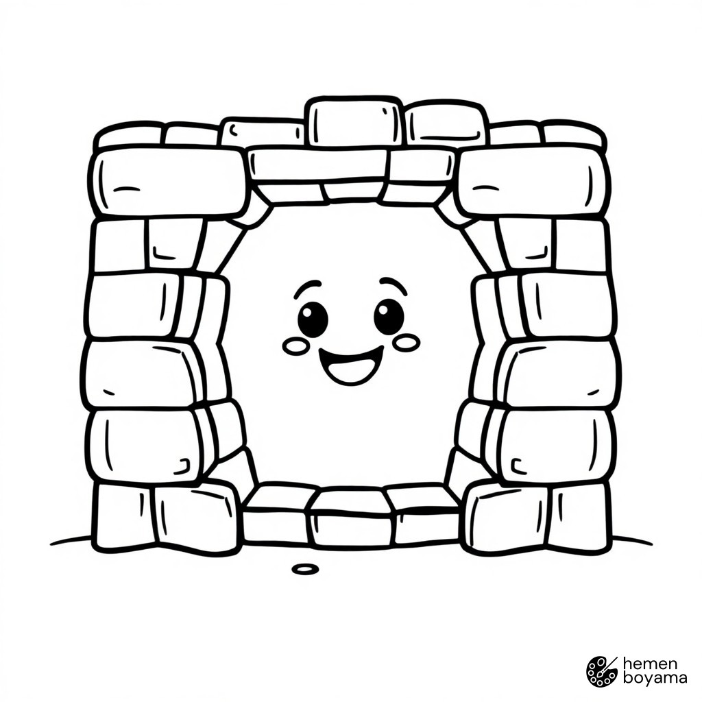 Minecraft Portalı Boyama Sayfası