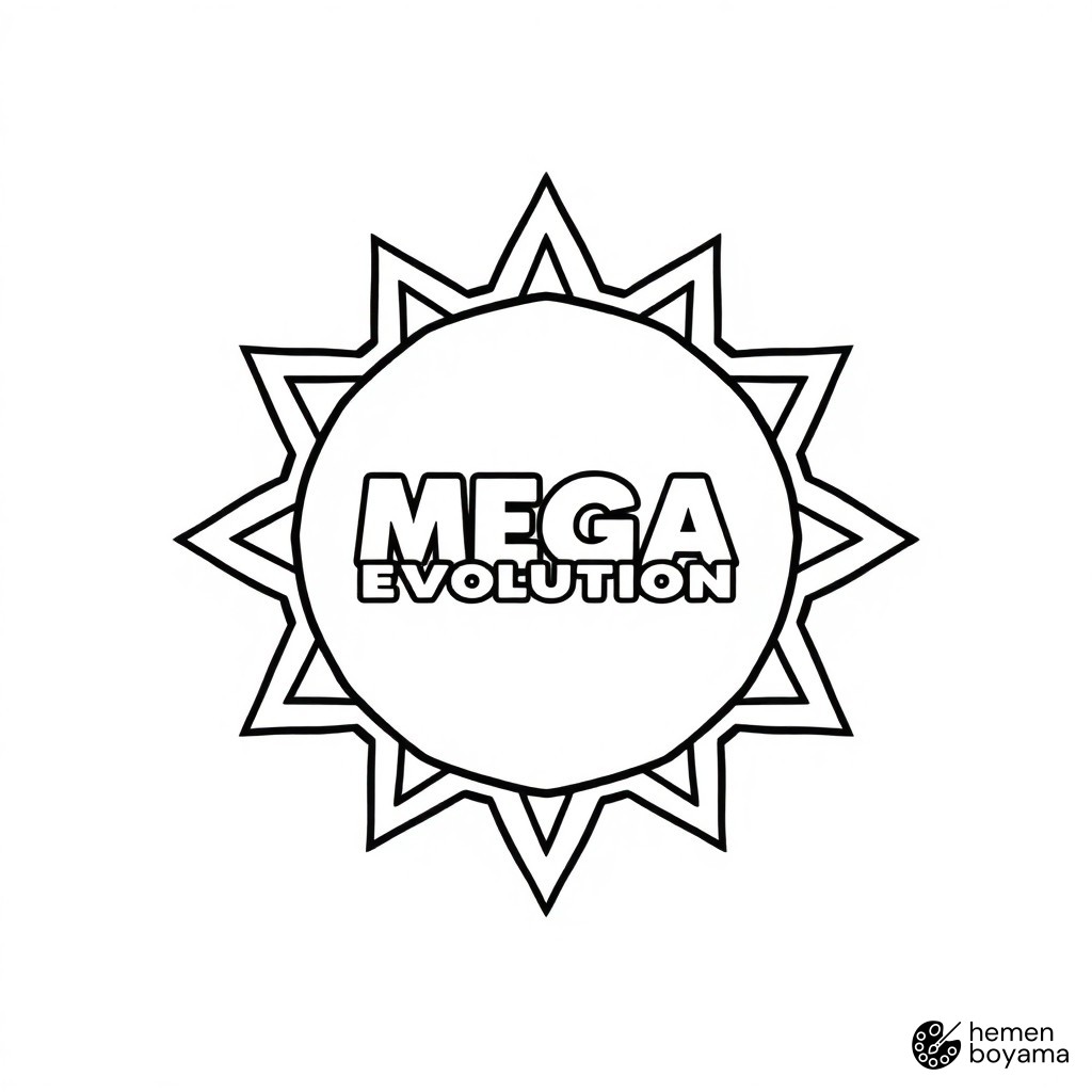 Mega Evrim Amblemi Boyama Sayfası
