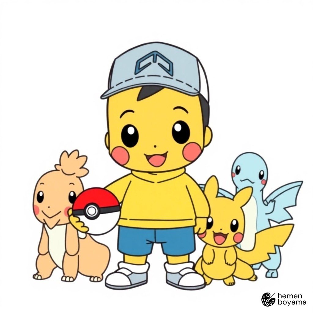 Pokémon Eğitmeni Boyama Sayfası