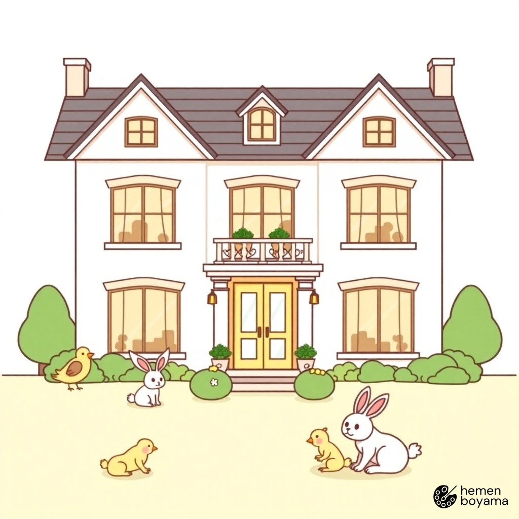 Bloxburg Villa Tasarımı Boyama Sayfası