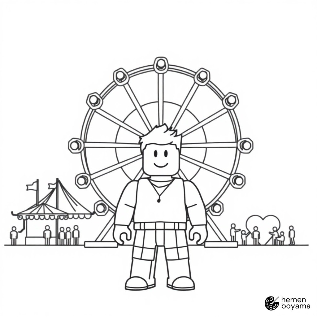 Büyük Roblox Festivali Boyama Sayfası