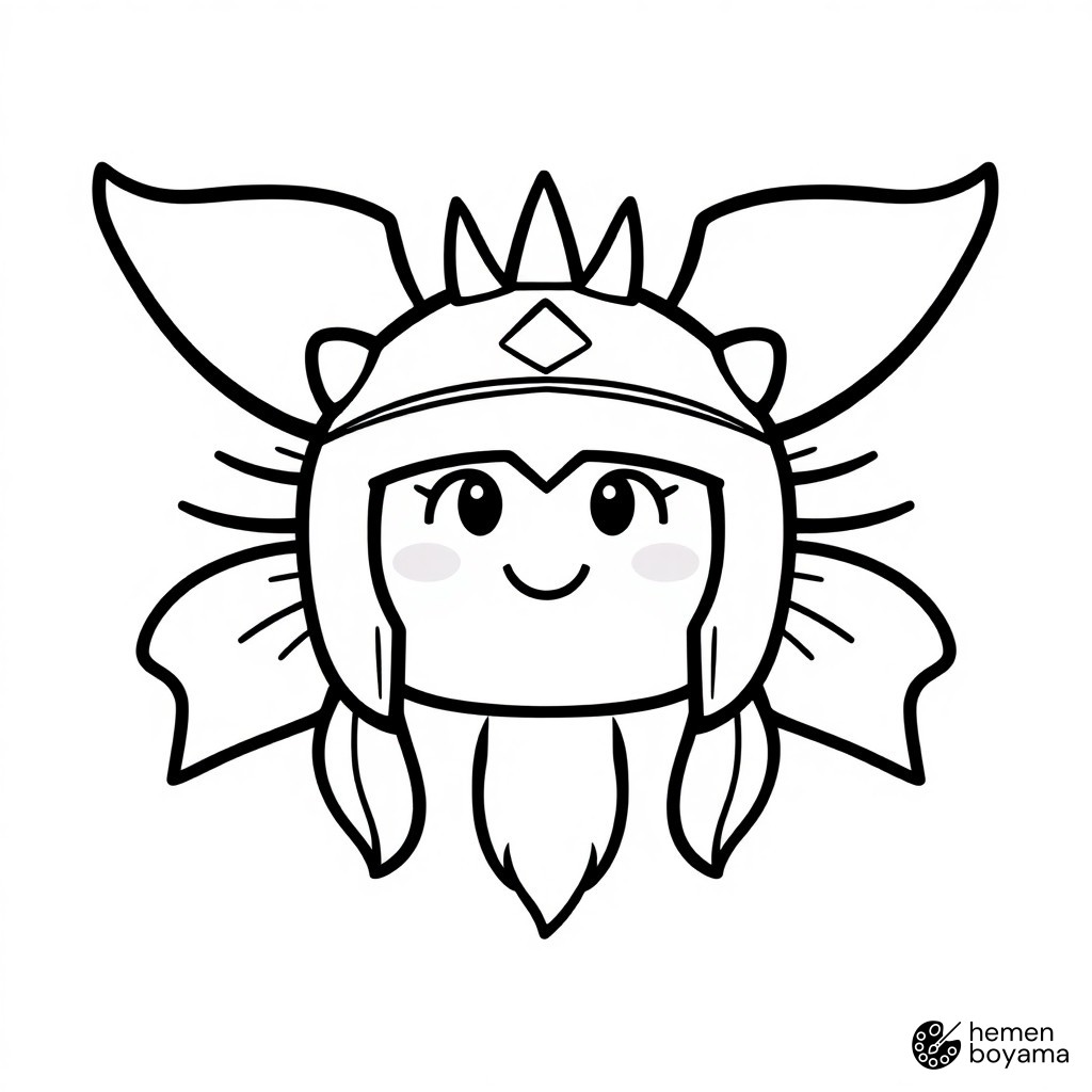 Roblox Valkyrie Kaskı Boyama Sayfası