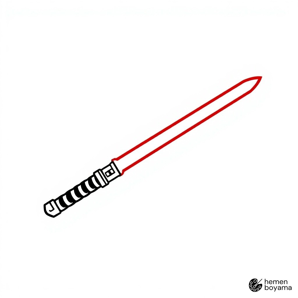Darth Maul Kılıcı Boyama Sayfası