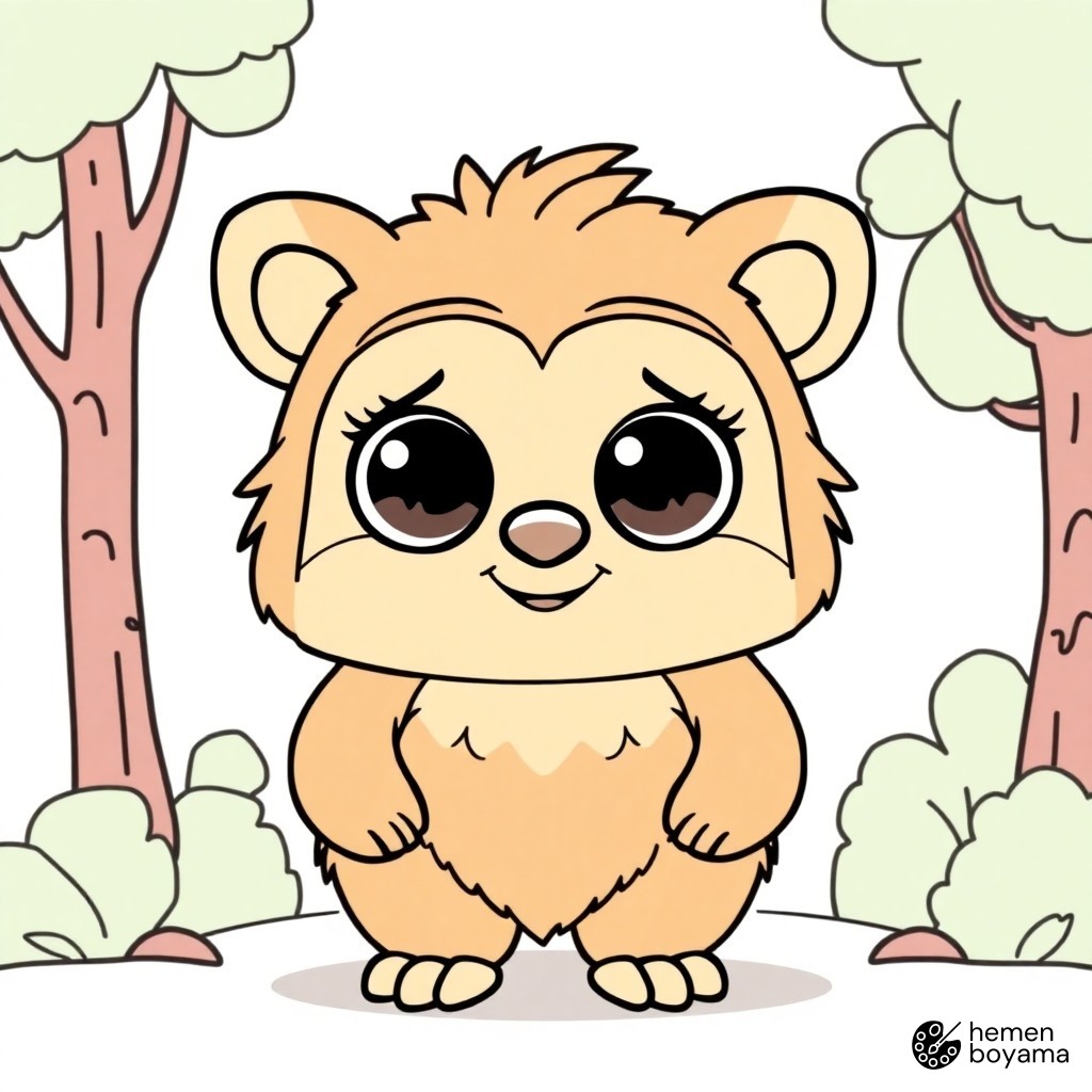 Ewok Figürü Boyama Sayfası