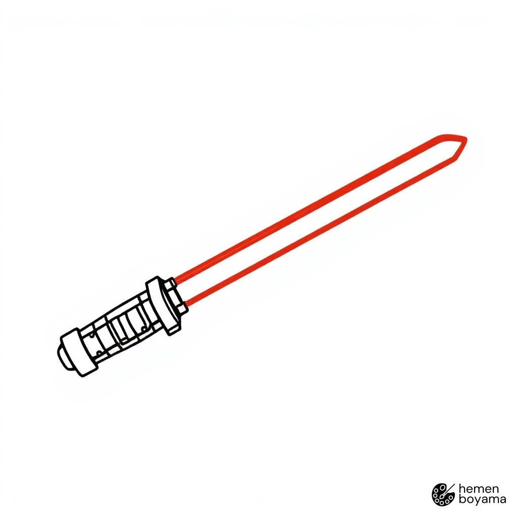 Kylo Ren Kılıcı Boyama Sayfası