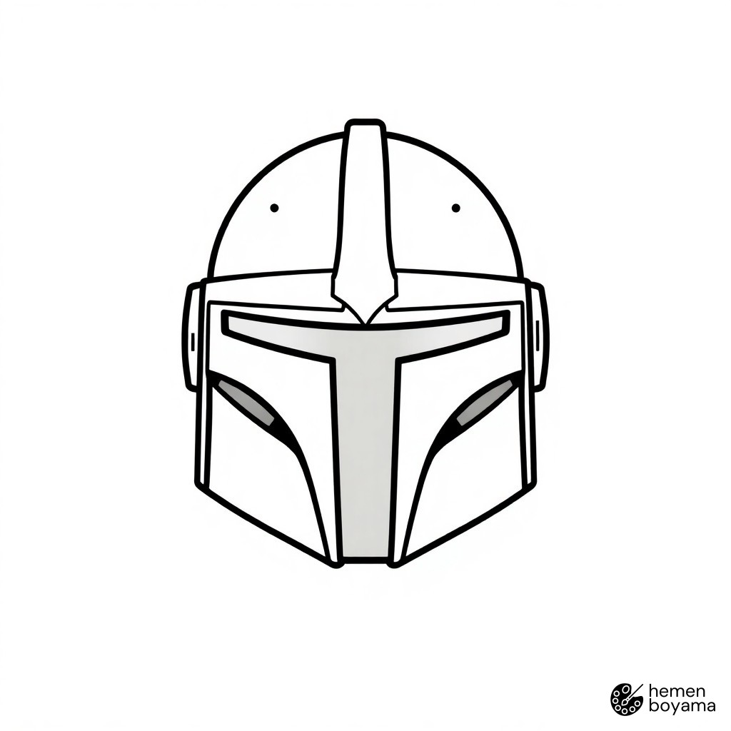 Mandalorian Kaskı Boyama Sayfası