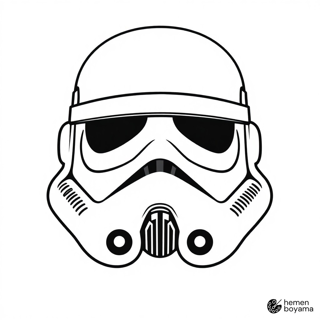 Stormtrooper Kaskı Boyama Sayfası