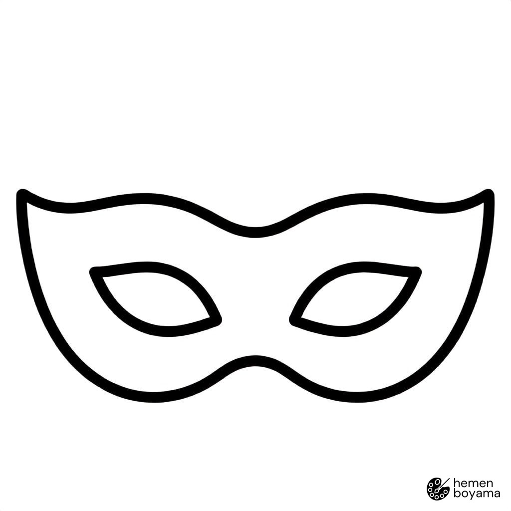 Maske (Karnaval) Boyama Sayfası