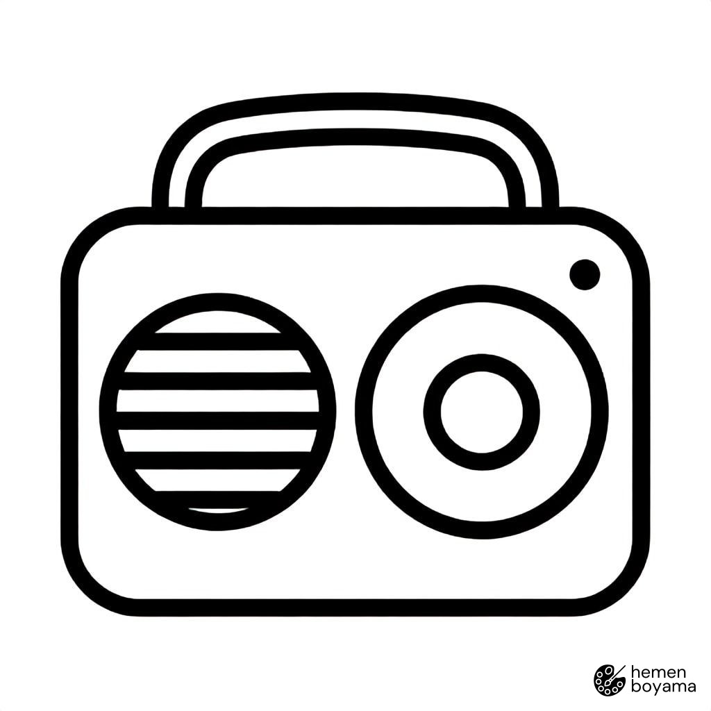 Vintage Radyo Boyama Sayfası