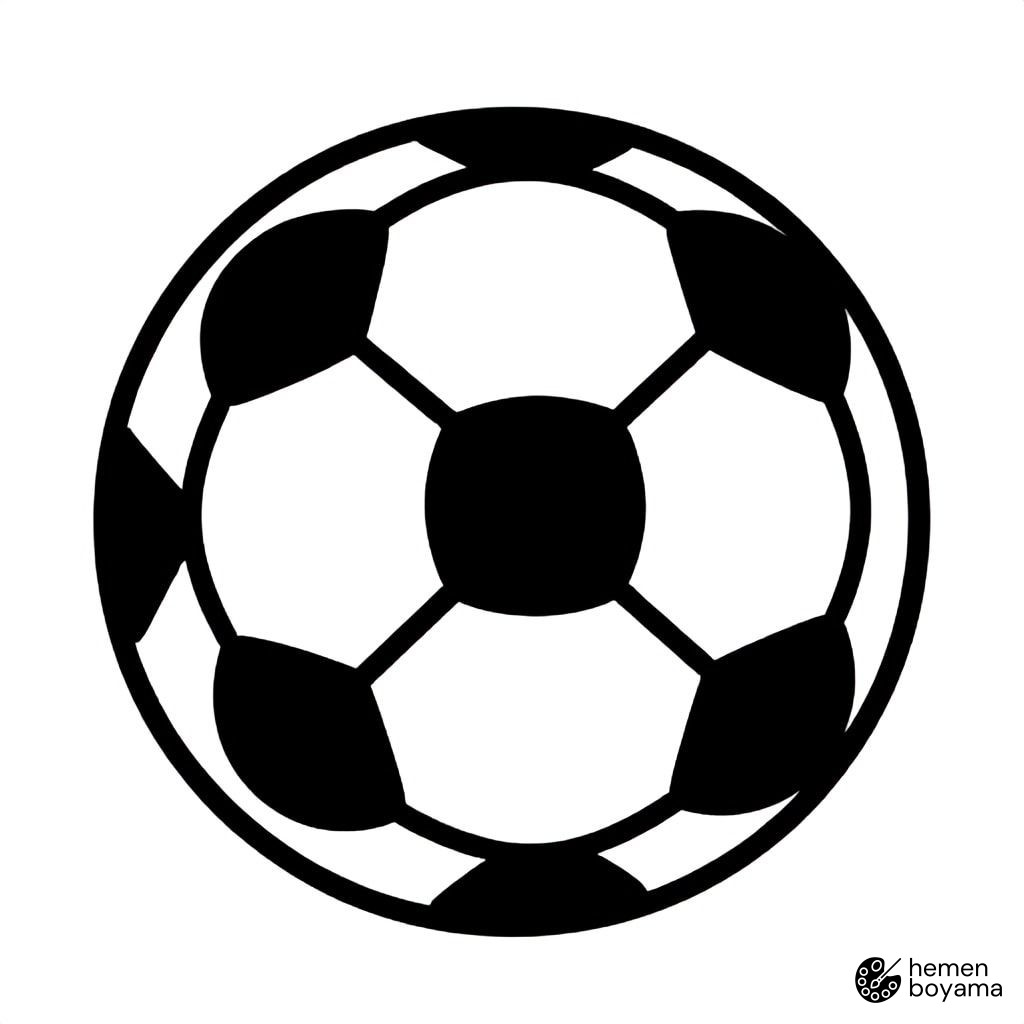 Futbol Topu Boyama Sayfası