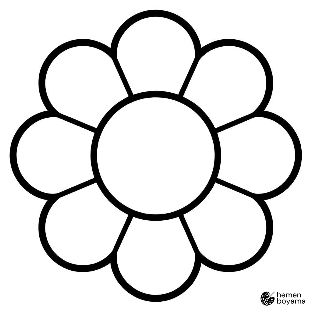Kaleidoscope (Çiçek Dürbünü) Boyama Sayfası