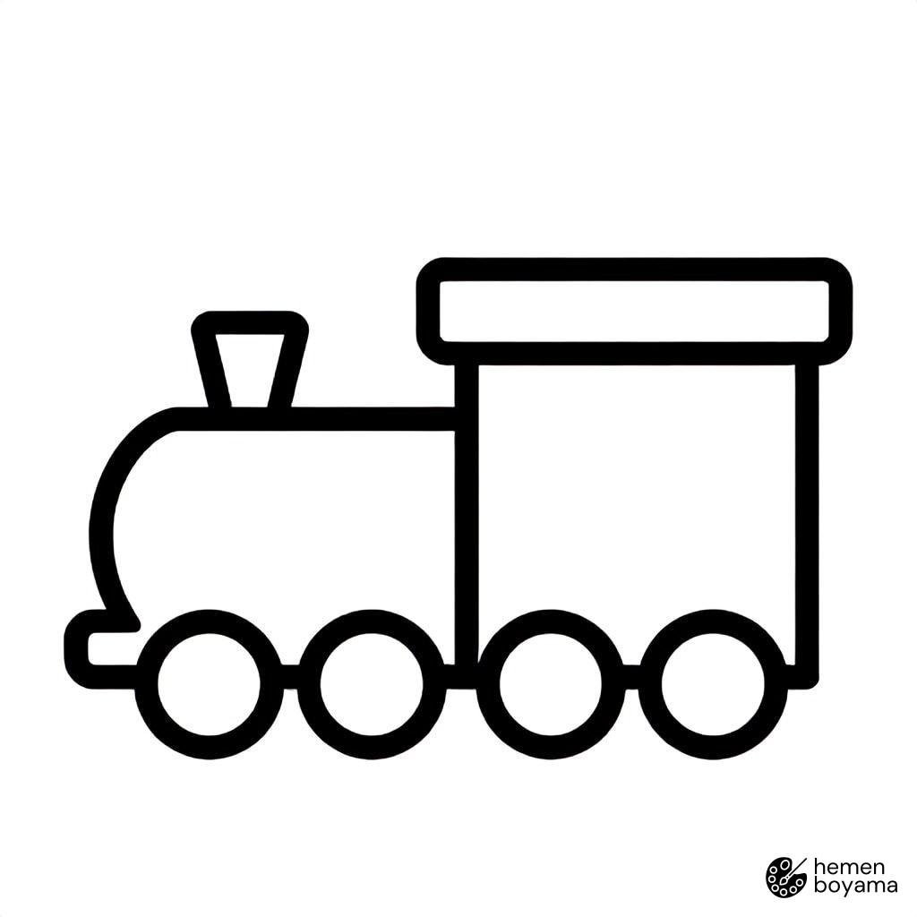 Oyuncak Tren Boyama Sayfası