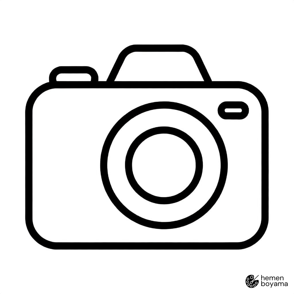 Dijital Fotoğraf Makinesi Boyama Sayfası